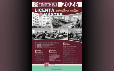 Deschiderea admiterii la Institutul Teologic Creștin după Evanghelie Timotheus din București